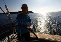 barcha a vela skipper donna timone ruota yacht a vela